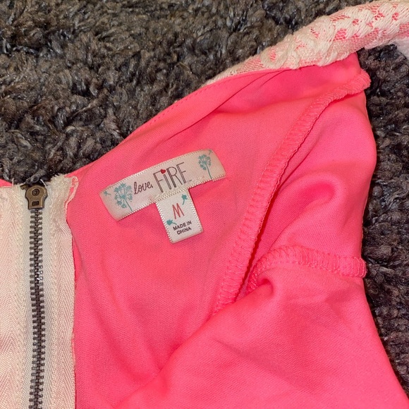 NORDSTROM BABYDOLL LACE PINK/ WHITE DRESS 👗 - Picture 3 of 4